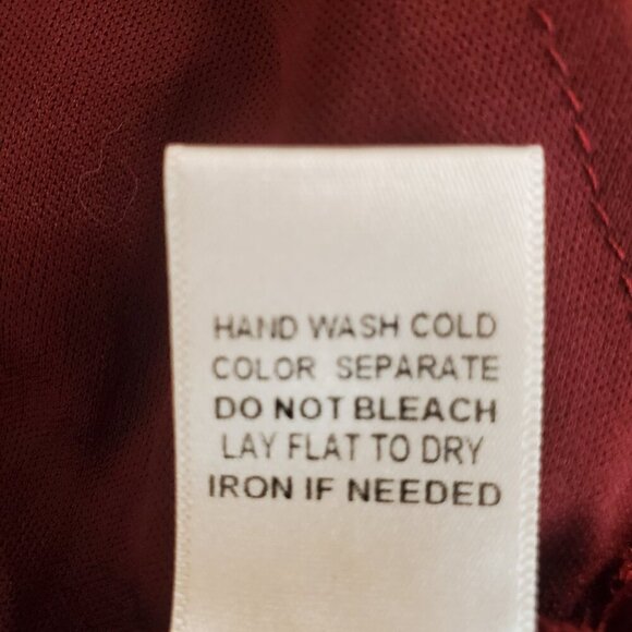 LE LIS COLLECTION SZ M Red Wine Asymmetrical Ruffled Sexy Dress - Picture 13 of 13